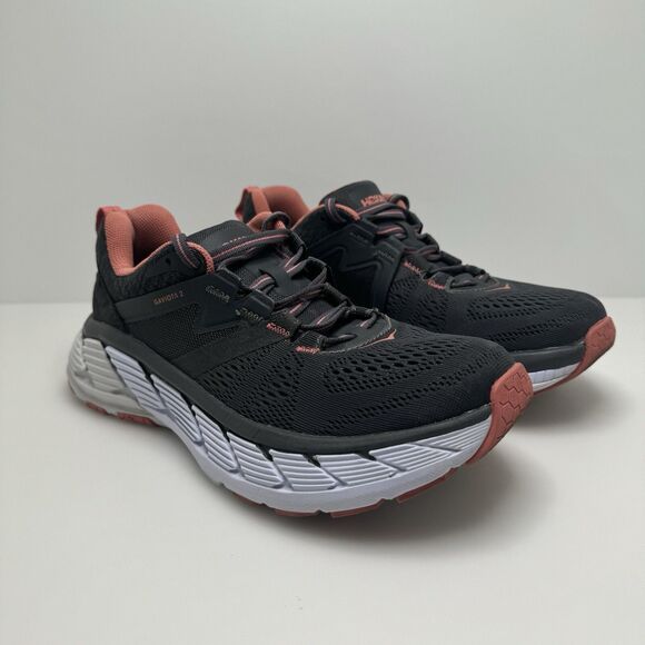 Hoka Gaviota 2 Dark Gray Running Shoes Sneakers 1099630 Women’s Size 6 Medium - Picture 1 of 10
